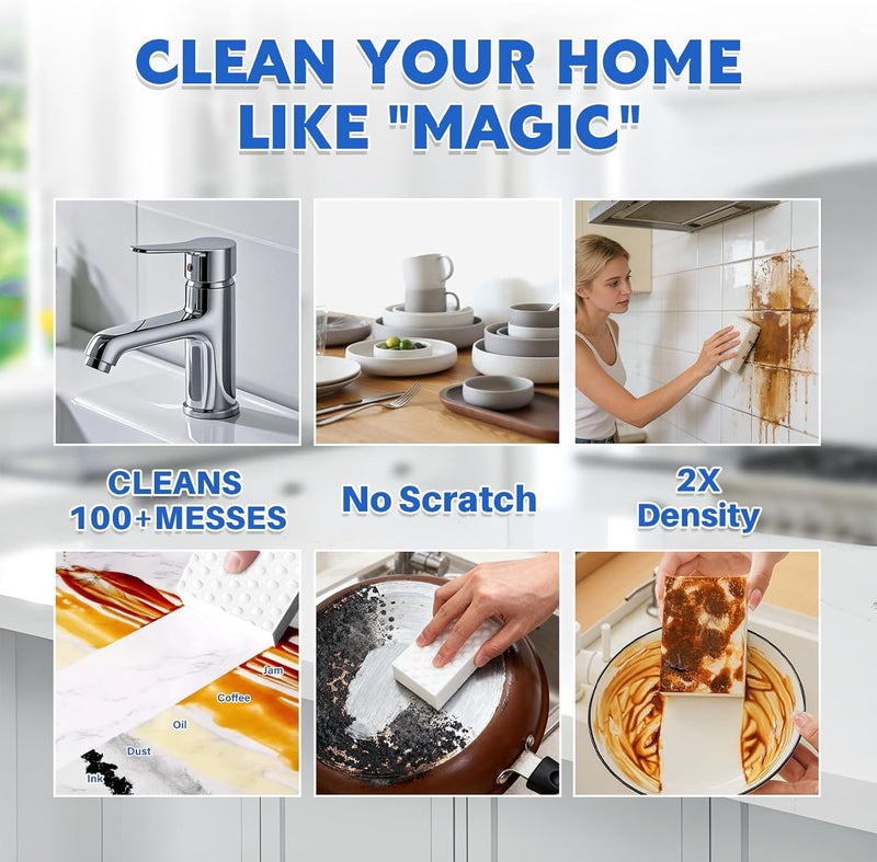 ISDGER Glass Cooktop Cleaner Sponge, 10 Pack GRS Certified Stove Top Cleaner 2X Density Magic Melamine Sponge Eraser, Extra Durable & Long Lasting, for Kitchen Glass Marble Ceramics Top Daily Cleaning - Image 3